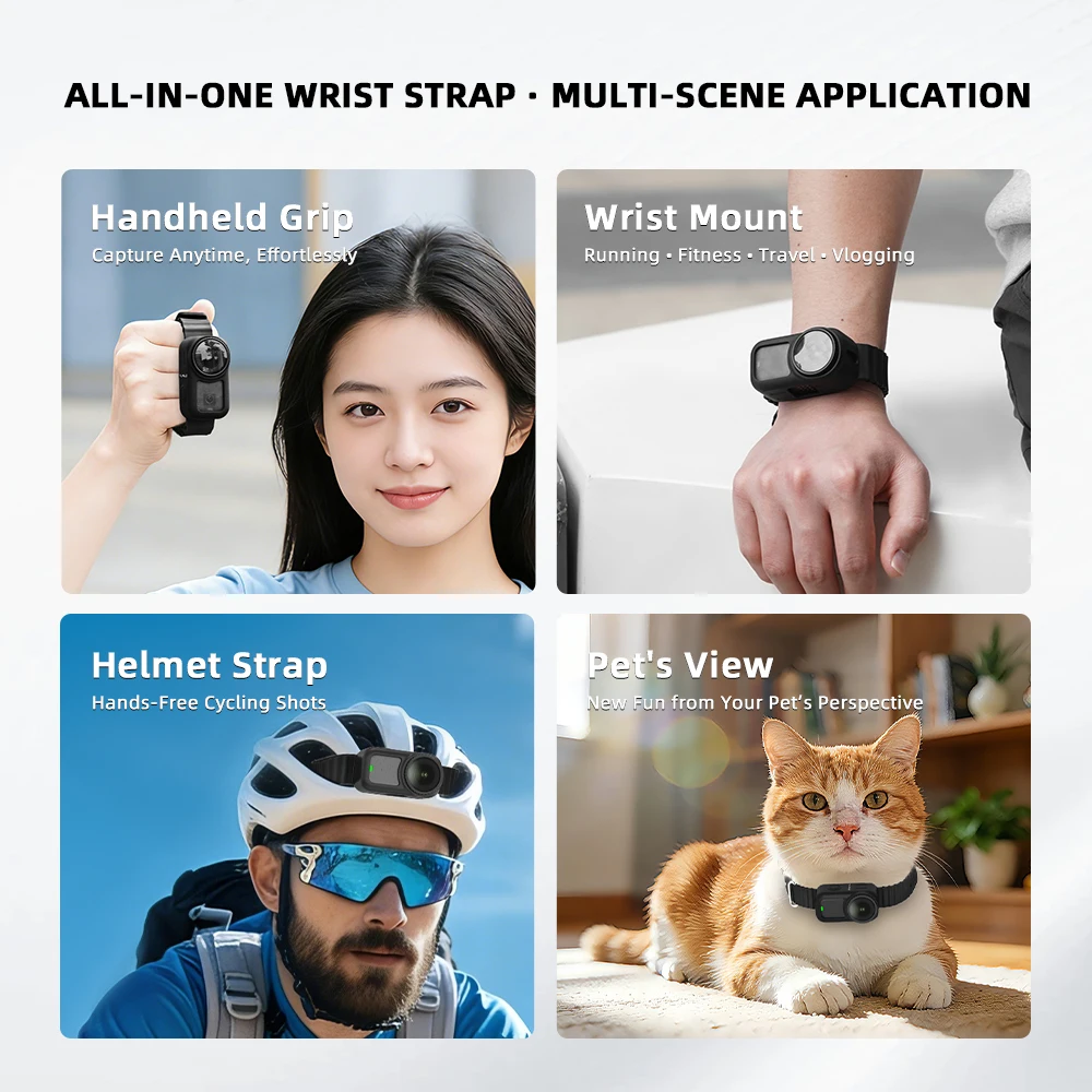 

Strap Silicone Cover for DJI Osmo Nano Camera Wrist Band Backpack/Bicycle/C-t Mount Strap Replacement Expansion Band Accessories