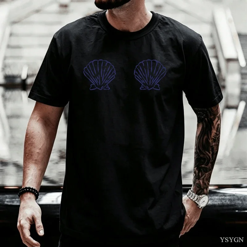 Very Viral' Summer Beach Seashell Graphic T-Shirt Men Women Ladies Soft Breathable Loose Fit Casual Tee Y2K Clothes Streetwear