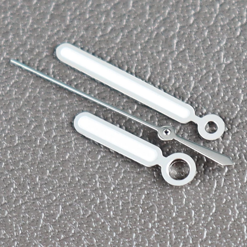 Silver Watch Pointer C3 Green luminous Pointer Accessory For Stainless Steel Luxury Watch Nh34 Nh35 Nh36 38 Movement Accessories