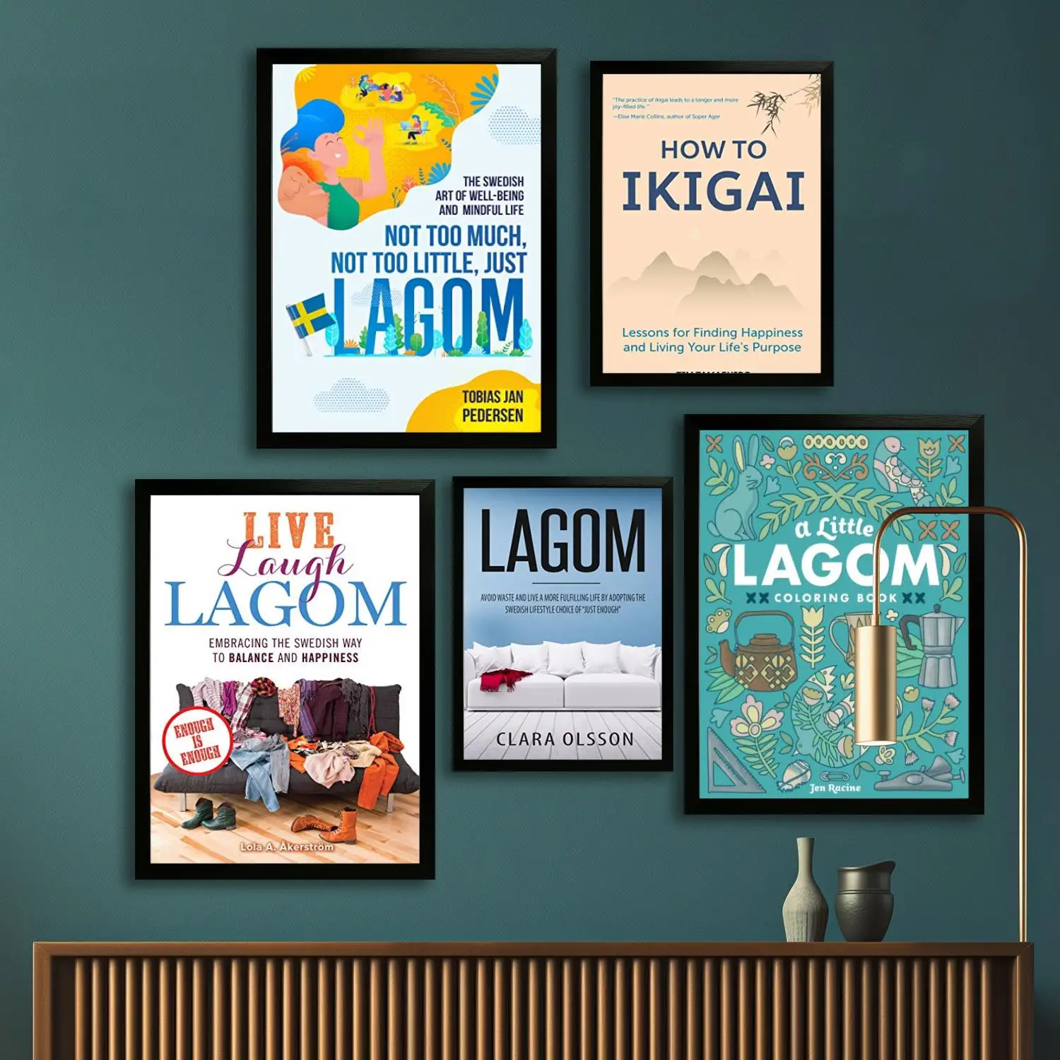 lagom Canvas Art Poster, Wall Art Picture Print, Modern Family Bedroom Decor Posters,Decorative painting