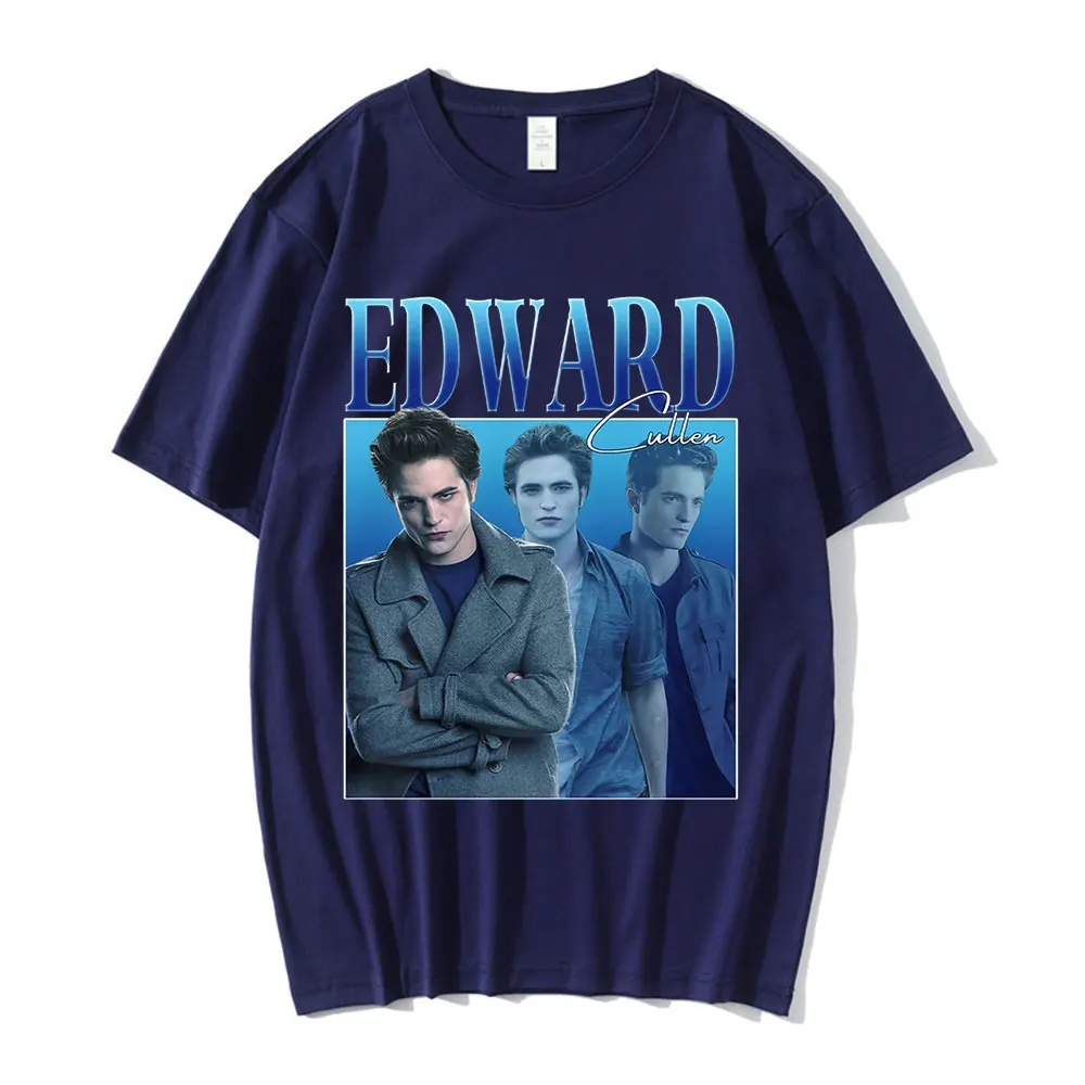 Edward Cullen Hold on Tight Twilight Saga Robert Pattinson T-shirts Summer Men Cotton Oversized Tee Shirt Unisex Tops Streetwear