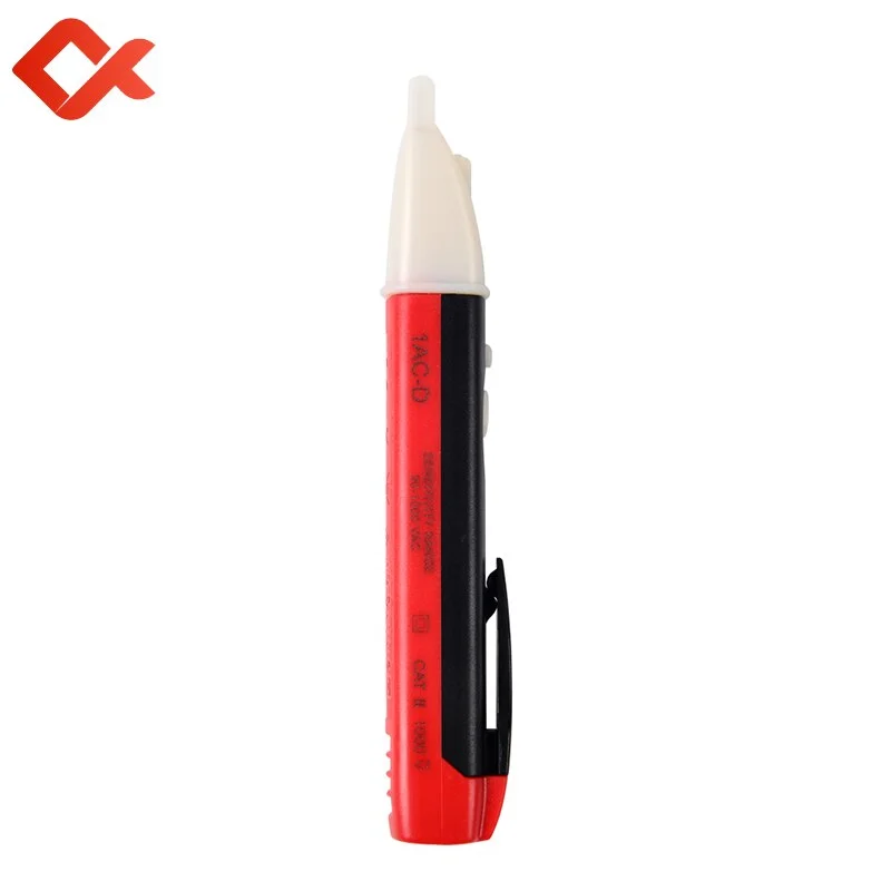 QHTITEC Non-Contact Electric Pen 90-1000V AC 50-500Hz Voltage Detector Test Pens LED Light Indicator Pencil Stick Luminous