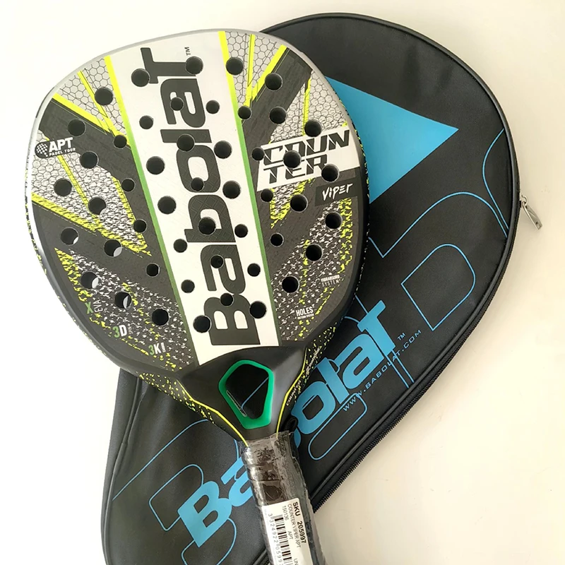 Babolat-raqueta de tenis de playa para hombres y mujeres, raqueta deportiva de superficie rugosa de fibra de carbono completa para adultos, 3K, 12K,