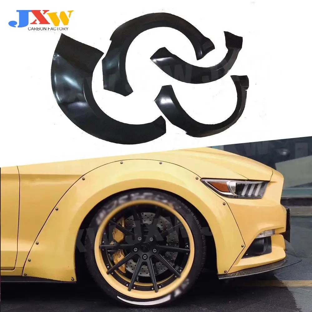 

Car FRP Wheel Wide Eyebrow Round Arc Fender Mud Flaps Mudguards Splash Guards Body Kit For Ford Mustang Coupe 2015-2017