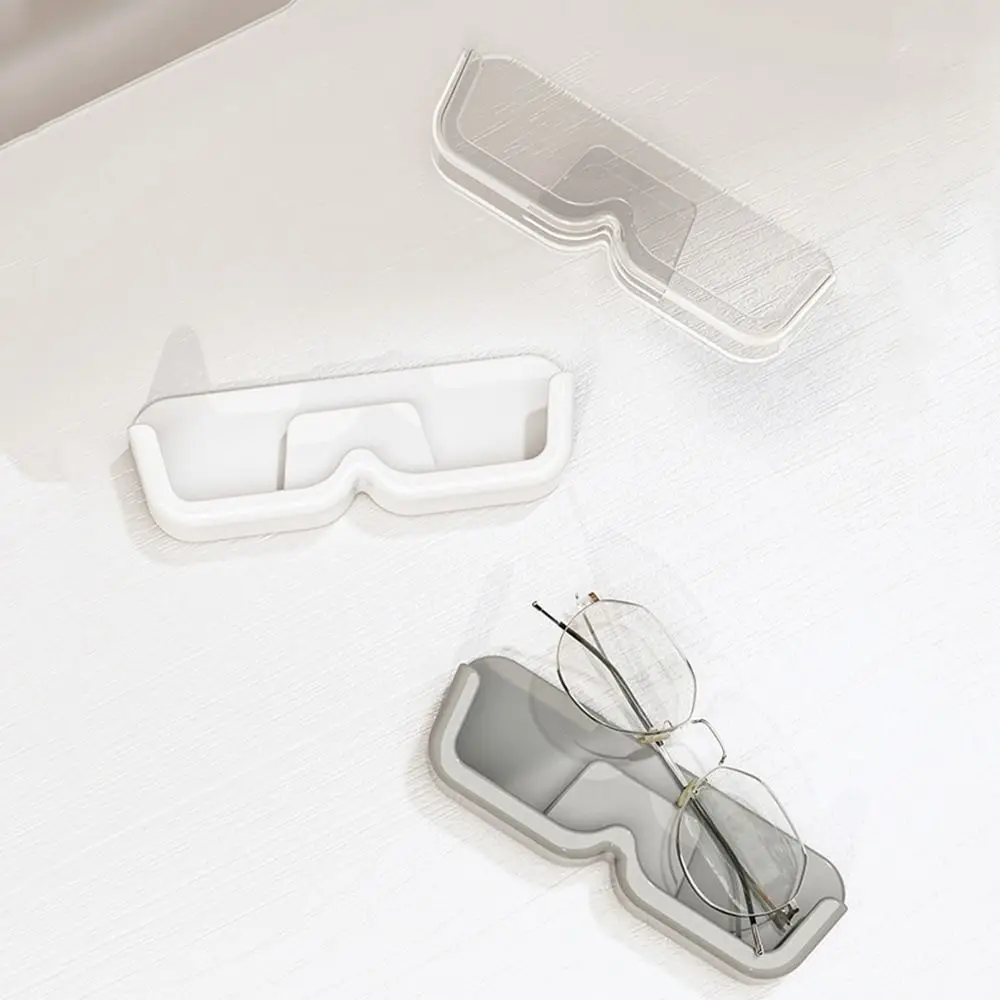 Plastic Glasses Storage Box Punch-free Self-adhesive Sunglasses Storage Holder Anti Pressure Space Saving