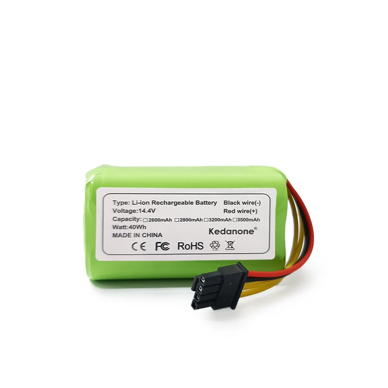 4S1P 18650 14.4V 2600mAh Lithium Battery,For Cecotec Conga 1290 1390 1490 1590 Robot Vacuum Cleaner Rechargeable Battery