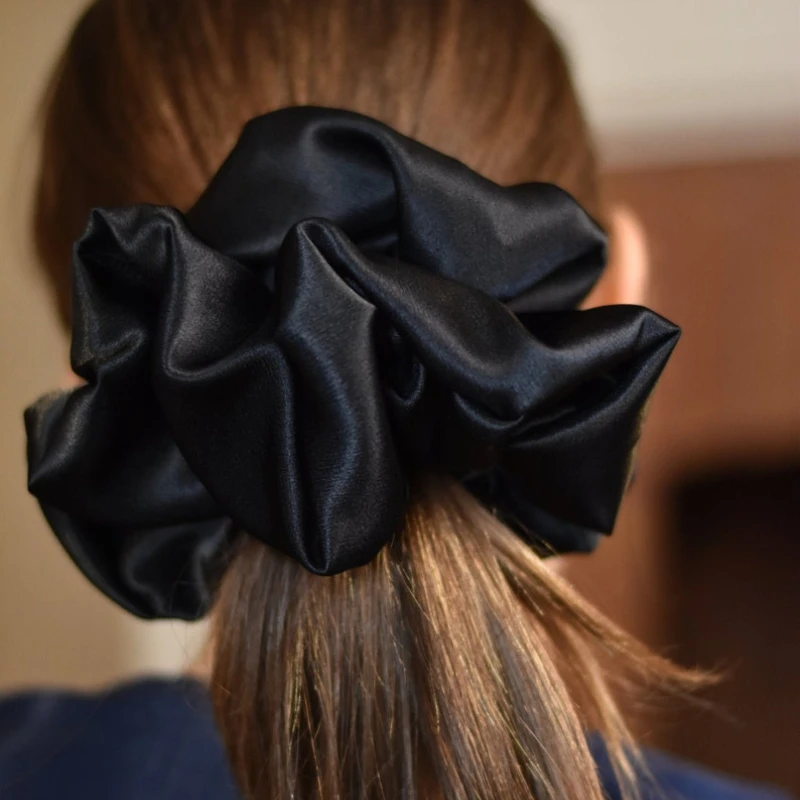 7 Inch Jumbo Oversized Scrunchies Bow Huge Big Rubber Hair Ties Elastic Hair Bands Girs Ponytail Holder Women Hair Accessories