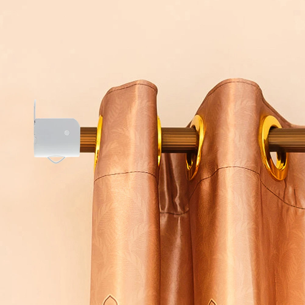 

Heavy Duty Closet Rod Bracket Iron Material Support Flange Socket U-Shaped Design Easy Install Fits Wardrobe Bathroom