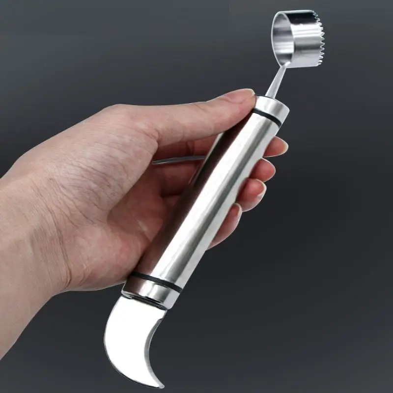 

Stainless Steel Pomegranate Peeler Dual Head Fruit Opener Kitchen Tool for Orange Peeling and Coring