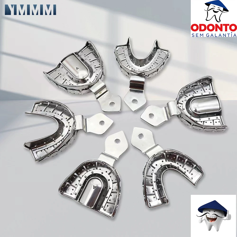 

Material Dentistry Dental Impression Stainless Steel Trays Sets Equipment Autoclavable Dentist Tray Teeth Holder S/M/L