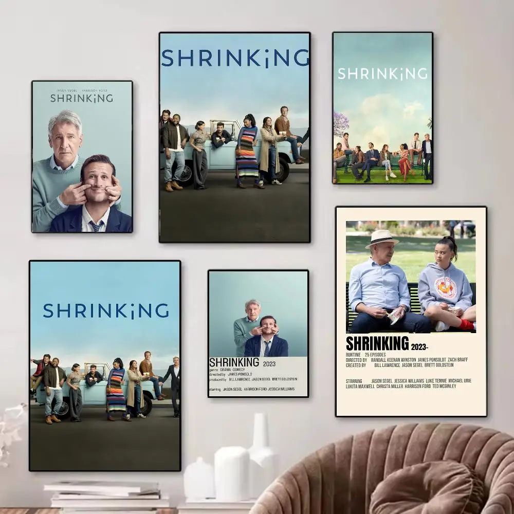 Light Hearted Comedy Series S-Shrinking Poster Premium PP Sticky Indoor Decor Wall Sticker, No Glue Needed, Easy Install