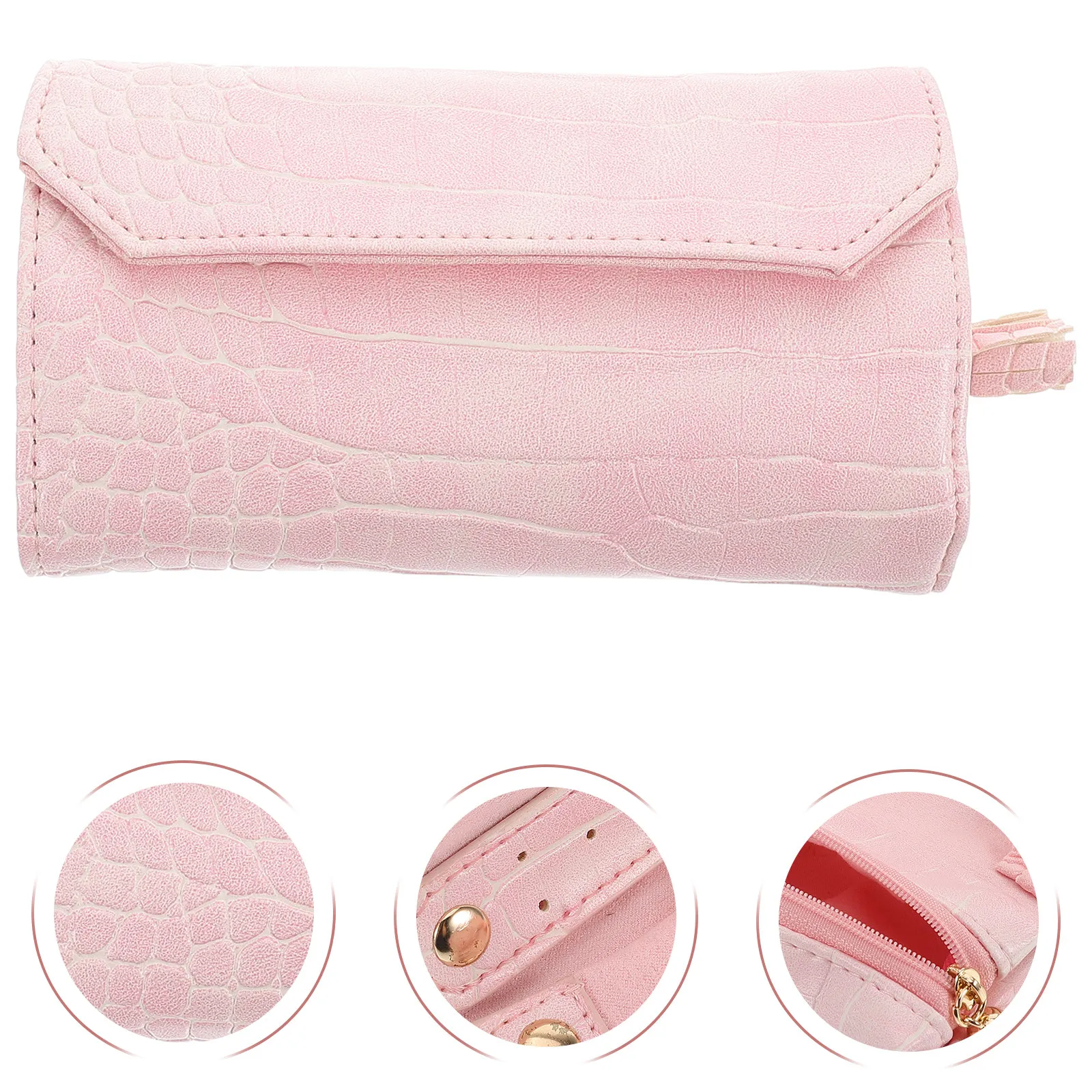 Jewelry Organizer Pouch Portable Travel Earring Holder Organizer Large Capacity Internal Dividers Multi-Function Jewelry Storage
