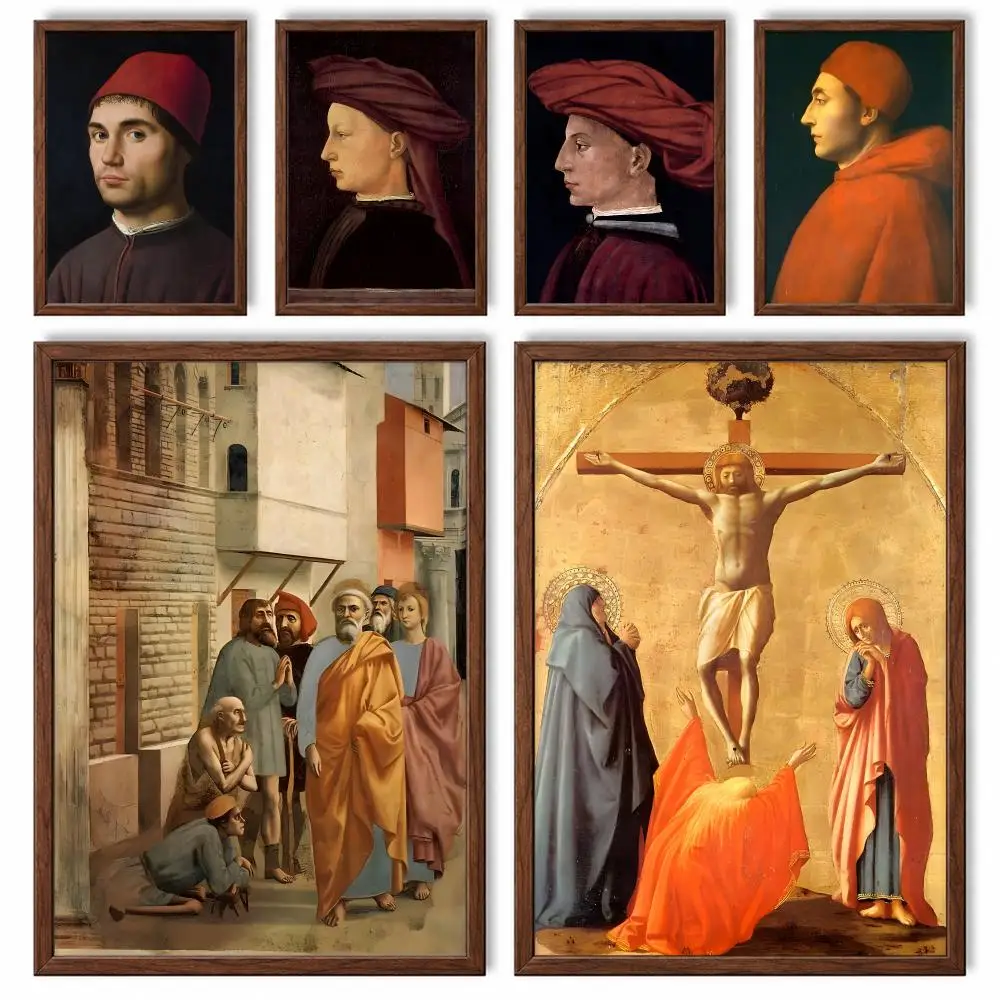 Influential Italian Early Renaissance Painter Masaccio Poster Self-adhesive Waterproof Paper Room Wall Decor