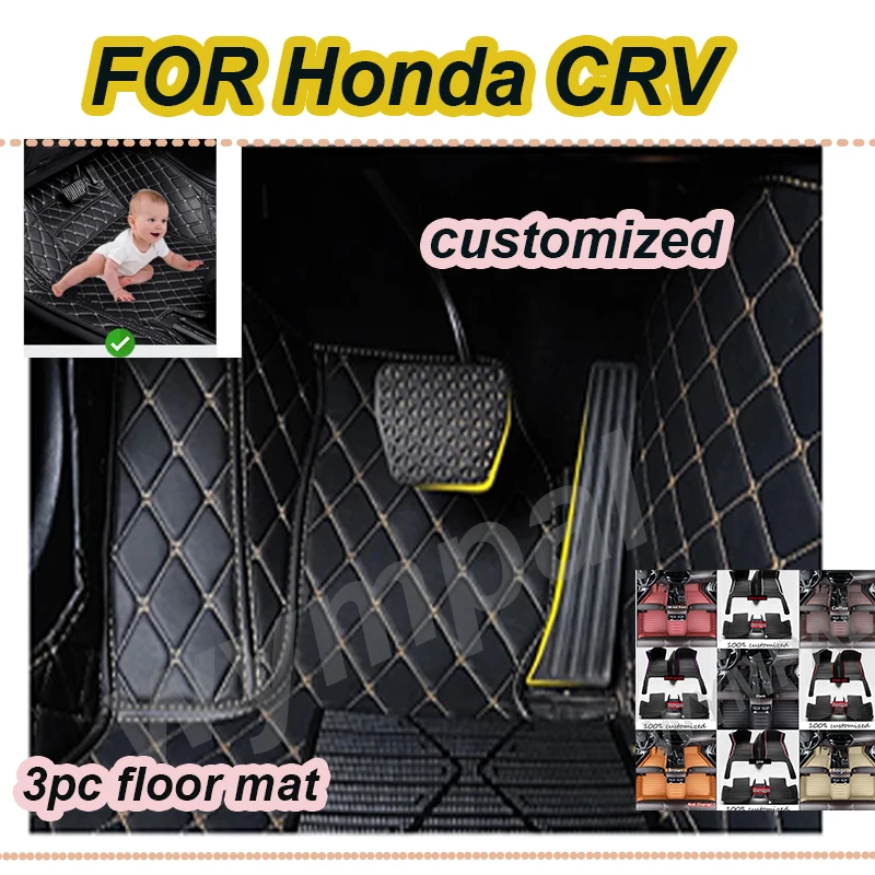 

LUXURY Car floor mats for Honda CRV 2017 2018 2019 2020 2021 2022 2023 Custom auto foot Pads