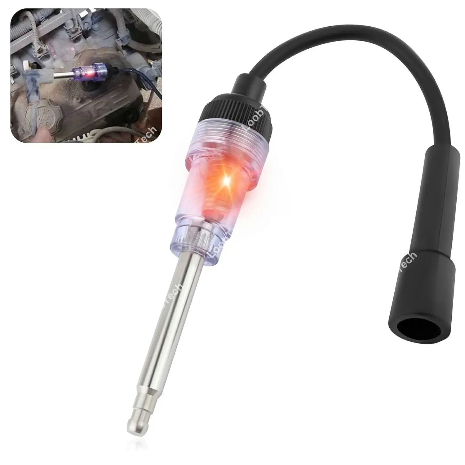 Spark Plug Tester with Indicator Lights Spark Tester Small Engine for Check Ignition System