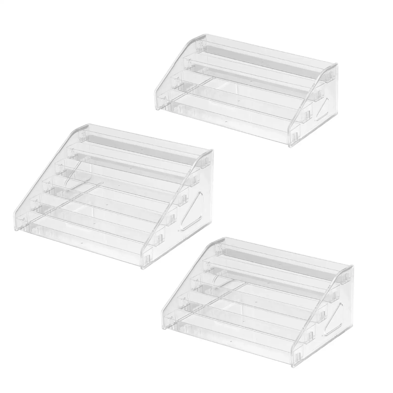 Acrylic Riser Shelf Tiered Transparent Display Rack Nail Polish Holder for Showcase Desktop Tabletop Action Figure Medals