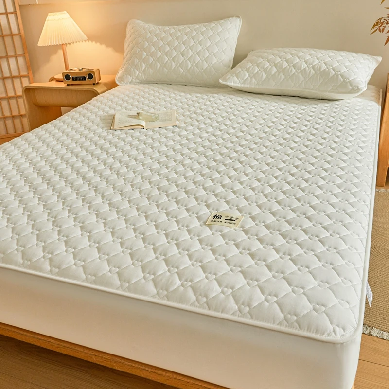 1 New Cotton Fitted Sheet (Pillowcases Not Included) Standard Extra-large Sizes Available Quilted and Padded Mattress Protector