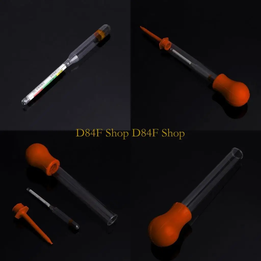 D84F Battery Hydrometer Tester High Rubber Suction Type Electro-hydraulic Density Meter Acid Electrolyte Test