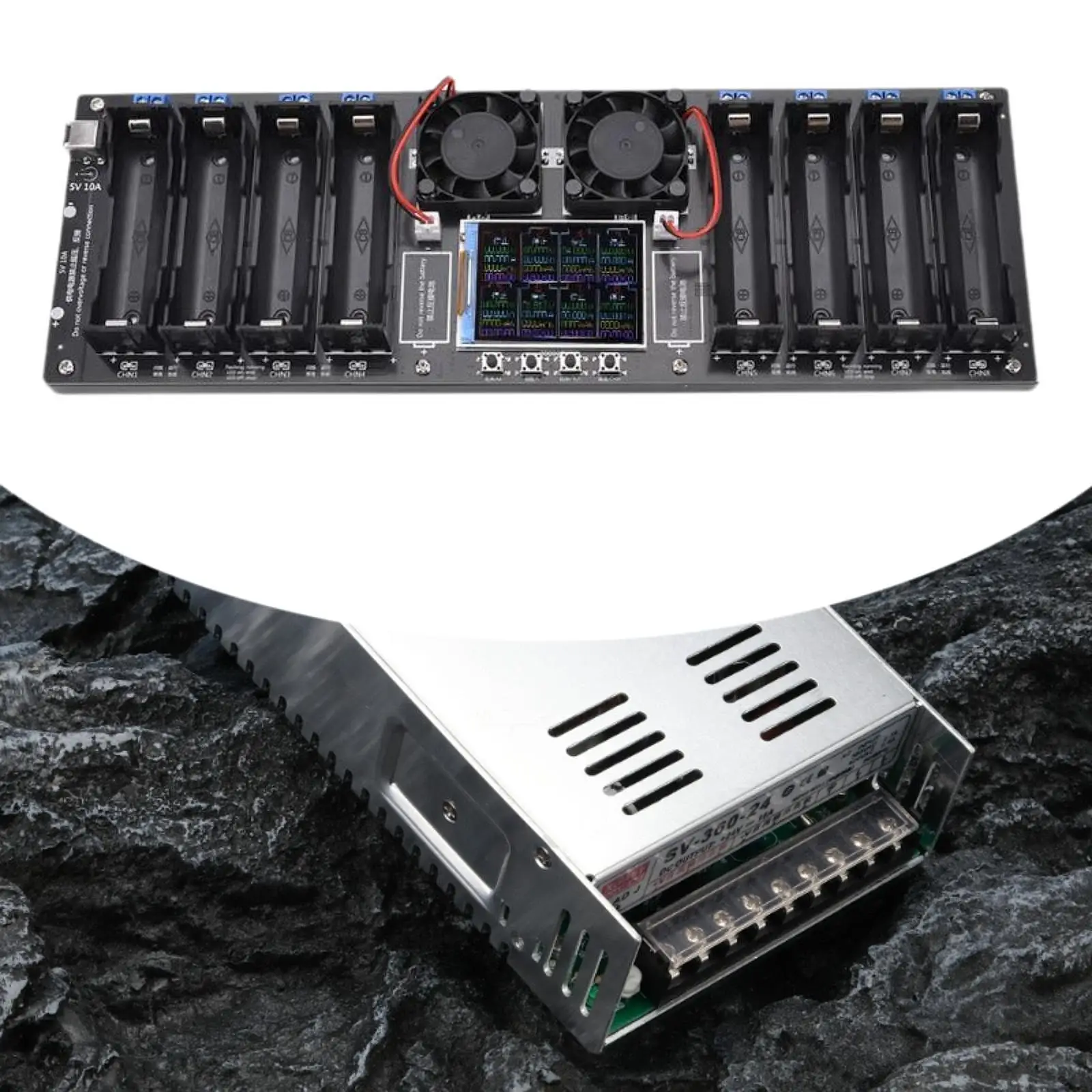 8-канальный тестер батареи, модуль проверки емкости батареи, тестер разрядной емкости, простой в использовании, многофункциональный, портативный, цифровой порт постоянного тока