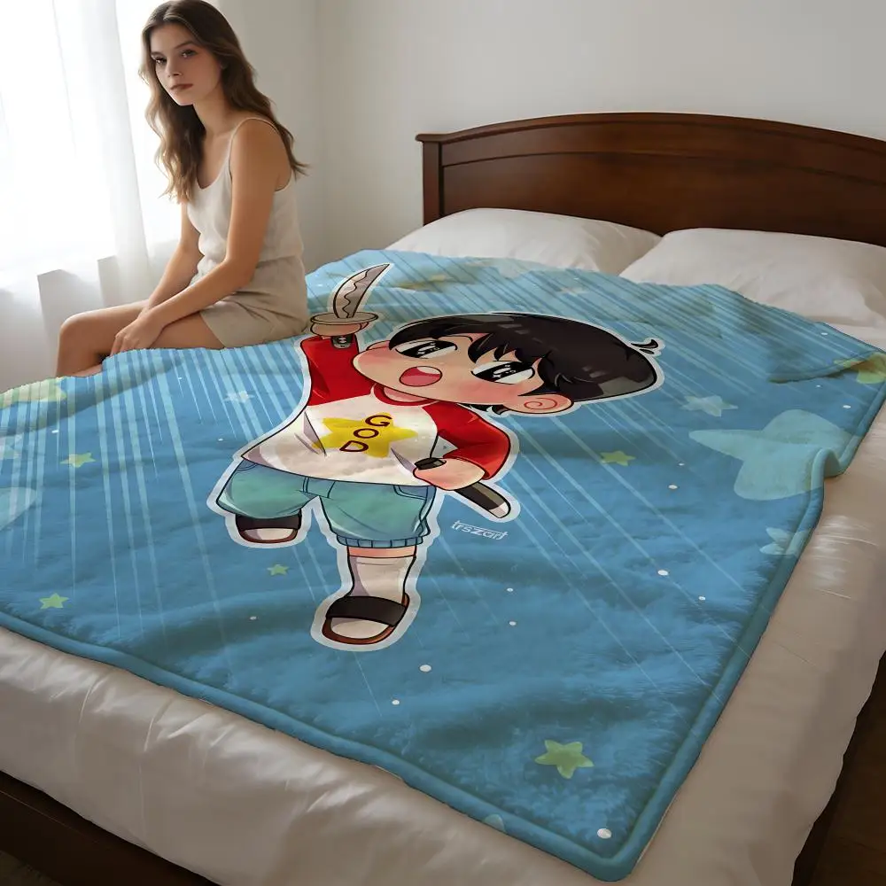Throw High-Density Short Plush Blanket For Sofa Nap Air-Conditioned Room Soft Skin-Friendly Cute Anime K-Kotaro Lives Alone