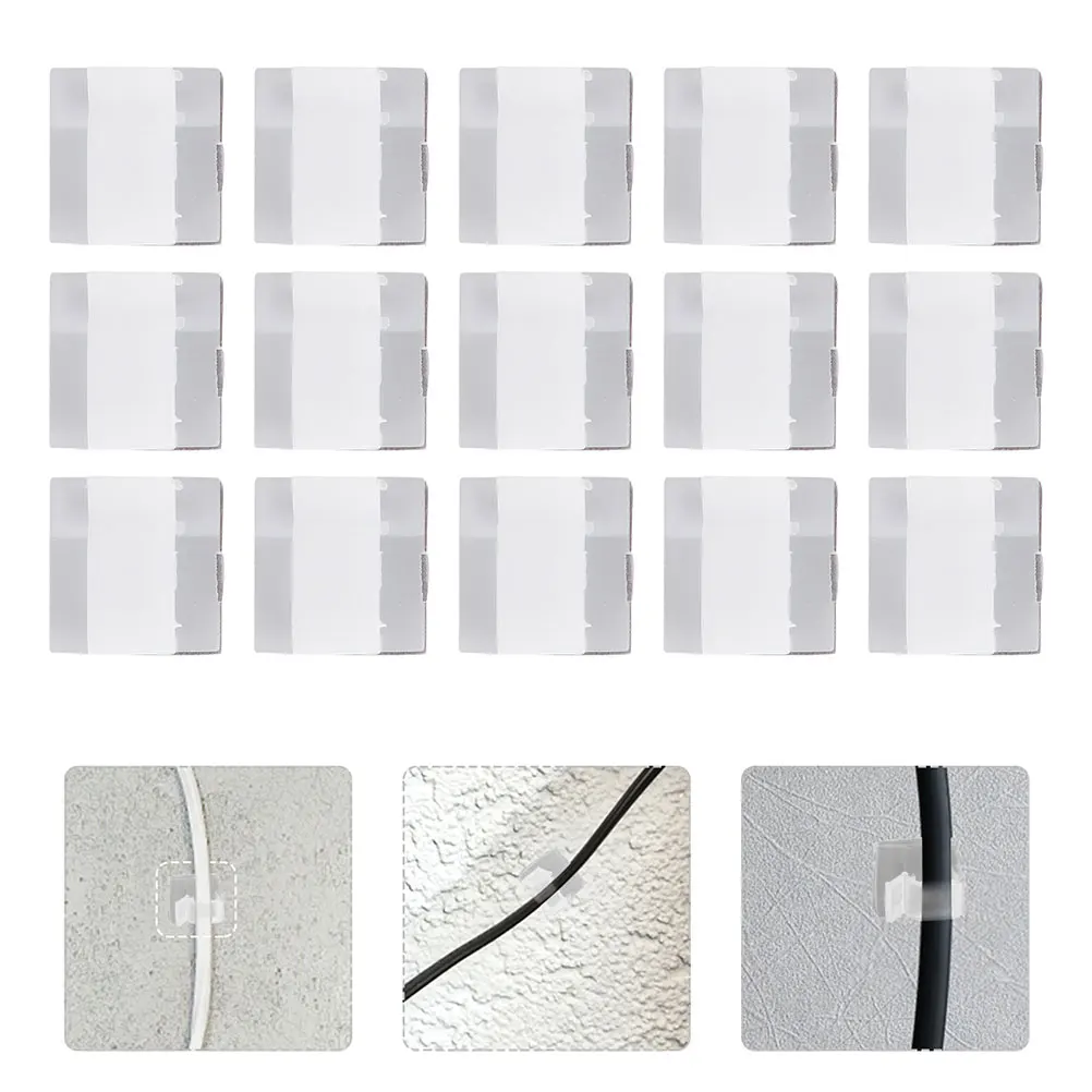 

120 Pcs Self Adhesive Self-adhesive Line Clip Wire Organizers for Cords Cable Holder Office