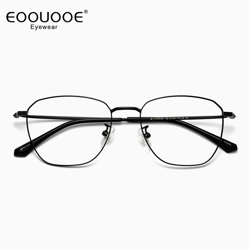 

Fashion Eyeglasses LIGHTWEIGHT Titanium Men Women Glasses Frame Myopia Polygon Optics Eyewear Prescription Lens