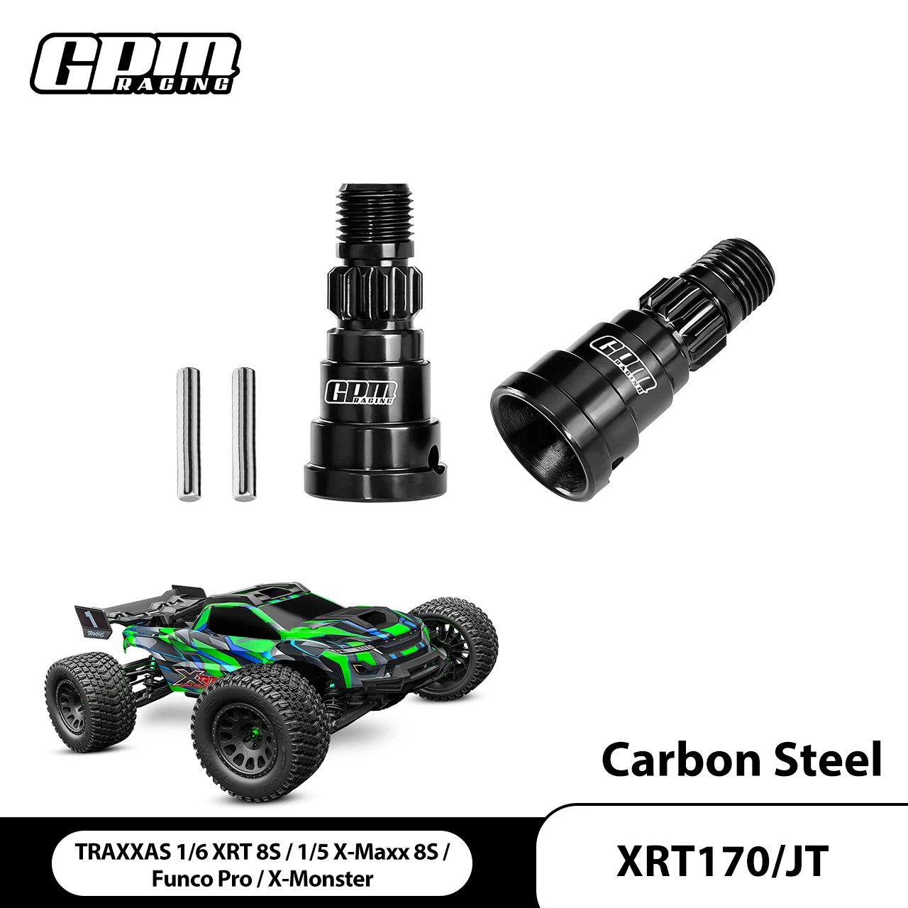 

GPM High Carbon Steel Front/Rear CVD Joints TRAXXAS 1/6 Funco PRO Sand Car 8S 78086-4