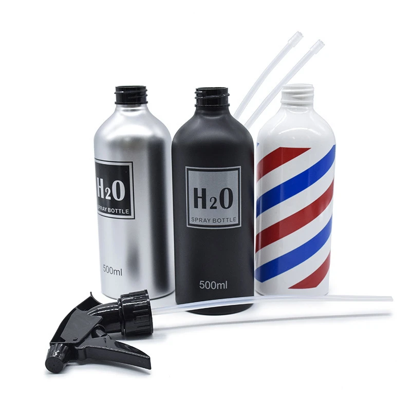 500ml Hairdressing Fine Mist Spray Empty Bottle PET Plastic High Pressure Retro Refillable Bottle Salon Hairdressing Makeup Tool