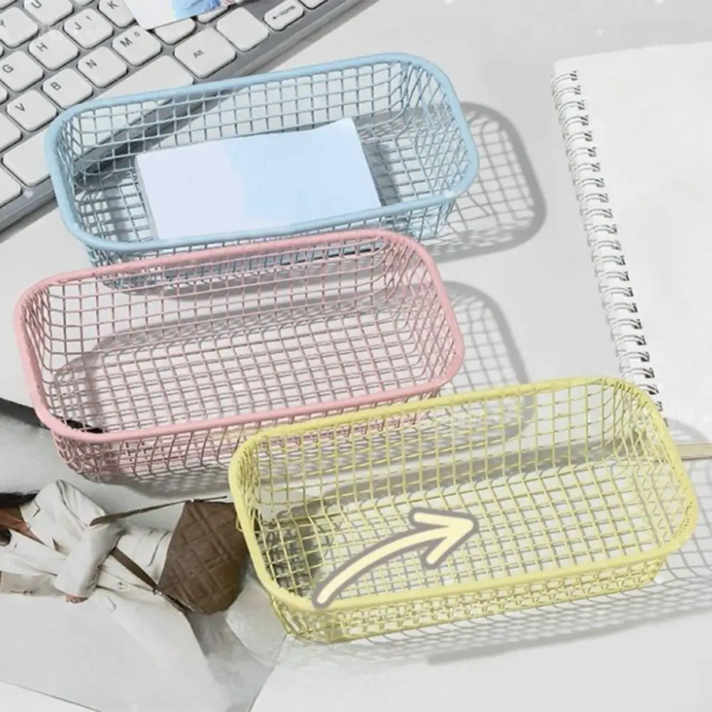Organizing Organizing Storage Baskets Desk Sundries Wire Storage Basket Student Desktop Basket Tape Stationery Container Storage Box - Aliexpress Deal