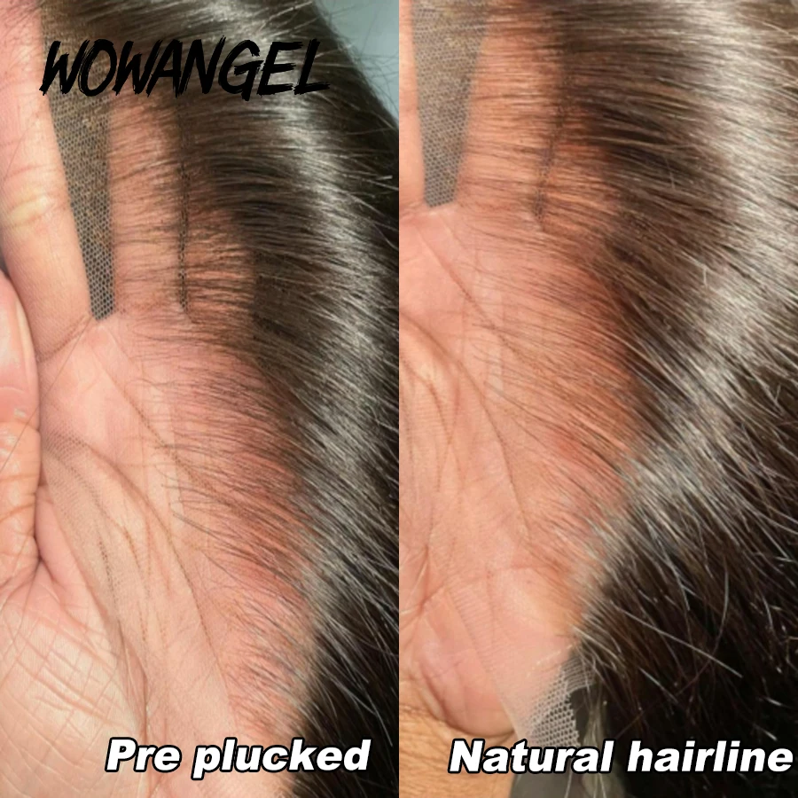 WOWANGEL 13 x6 frontale completo frontale in pizzo HD solo capelli lisci 100% vero pizzo HD sciogliere tutte le pelli capelli vergini attaccatura dei capelli naturale