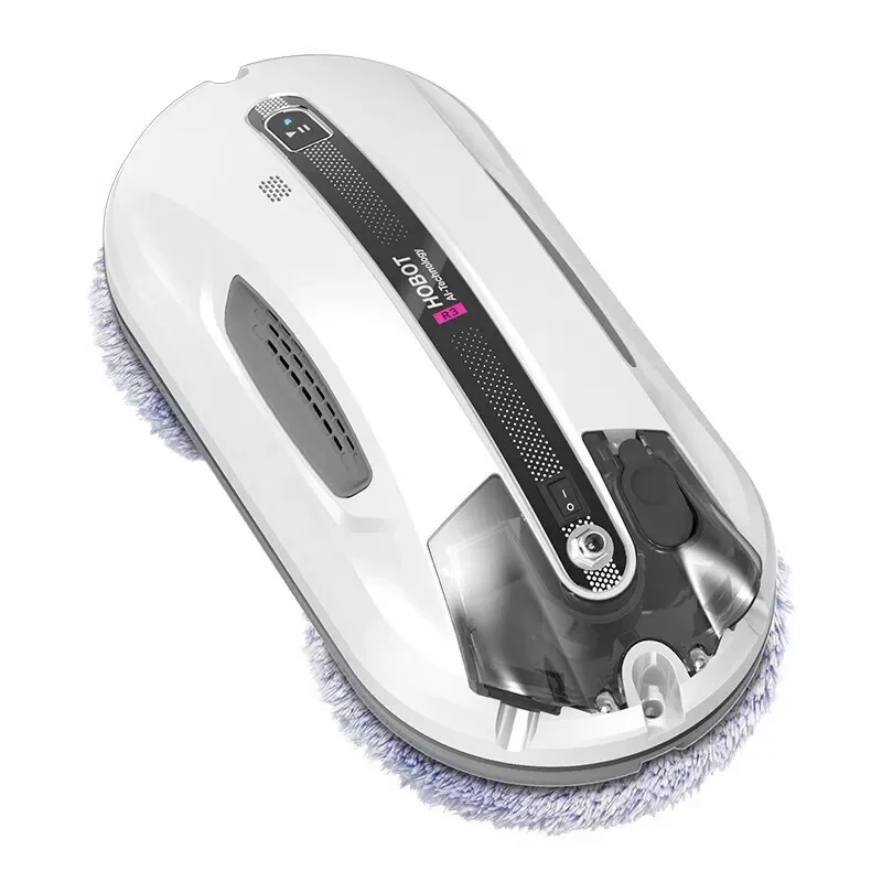 HOBOT R3 fully automatic household double-sided ultrasonic water spray glass cleaning robot for both wet and dry use.