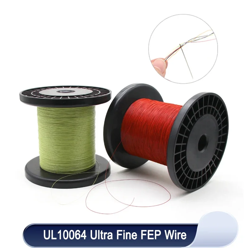 

10~100m Ultra Fine UL10064 FEP Wire (No scroll) 40/36/34/32/30/28/26 AWG PTFE Plastic Solder High Conductivity Copper Line