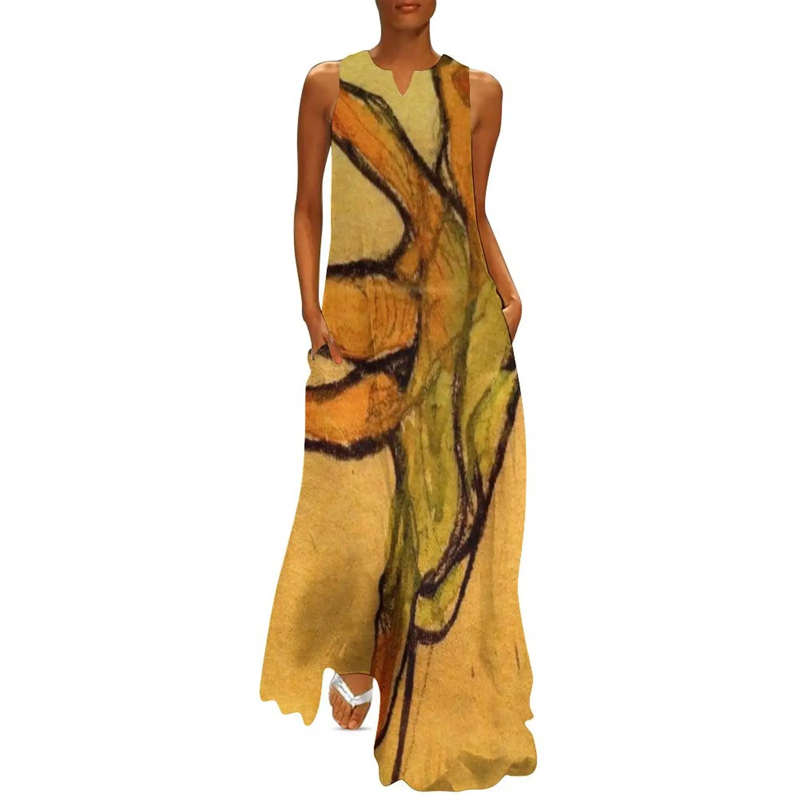 Egon schieles paintings Egon schiele artwork Egon schiele hand Long Dress Dress for girls summer dresses ladies 2024