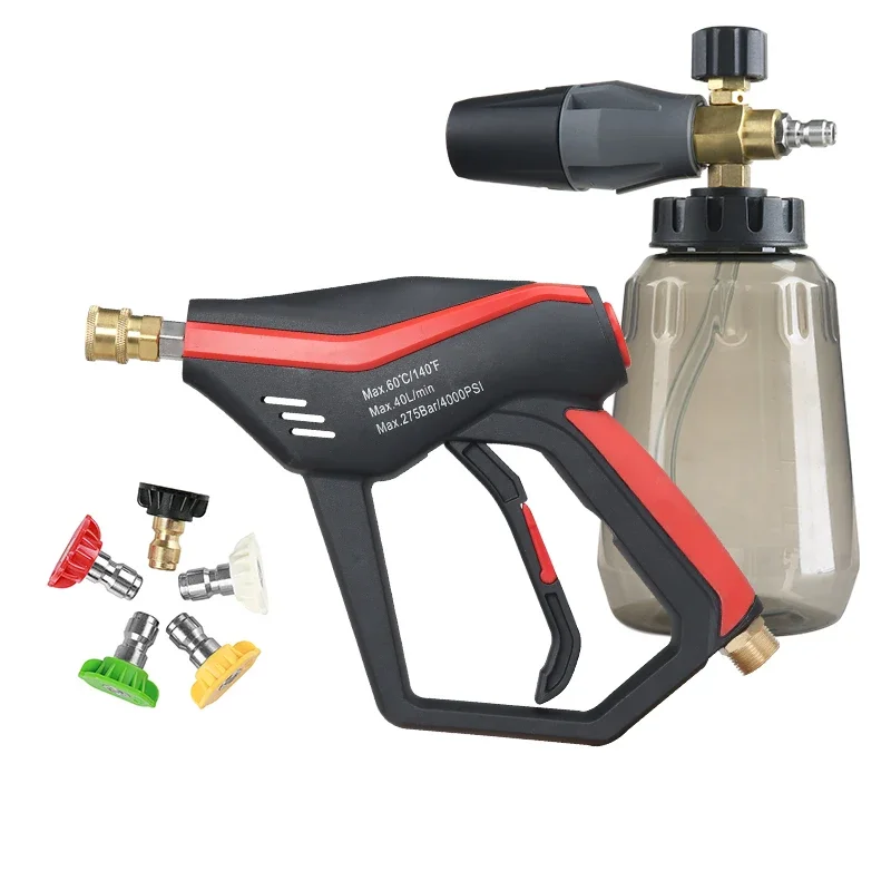 SPS 4000 PSI High Pressure Wash Snow Foam Cannon Gun Kit 5 Color Nozzles M22-14 Fitting