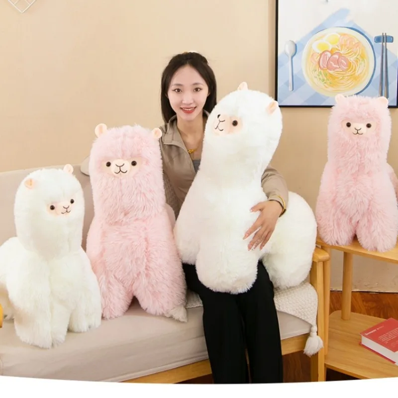 Cute Fluffy Alpaca Plush Toys Kawaii Sheep Stuffed Animals Plushies Dolls Soft Hugging Pillow Home Decoration Birthday Gifts