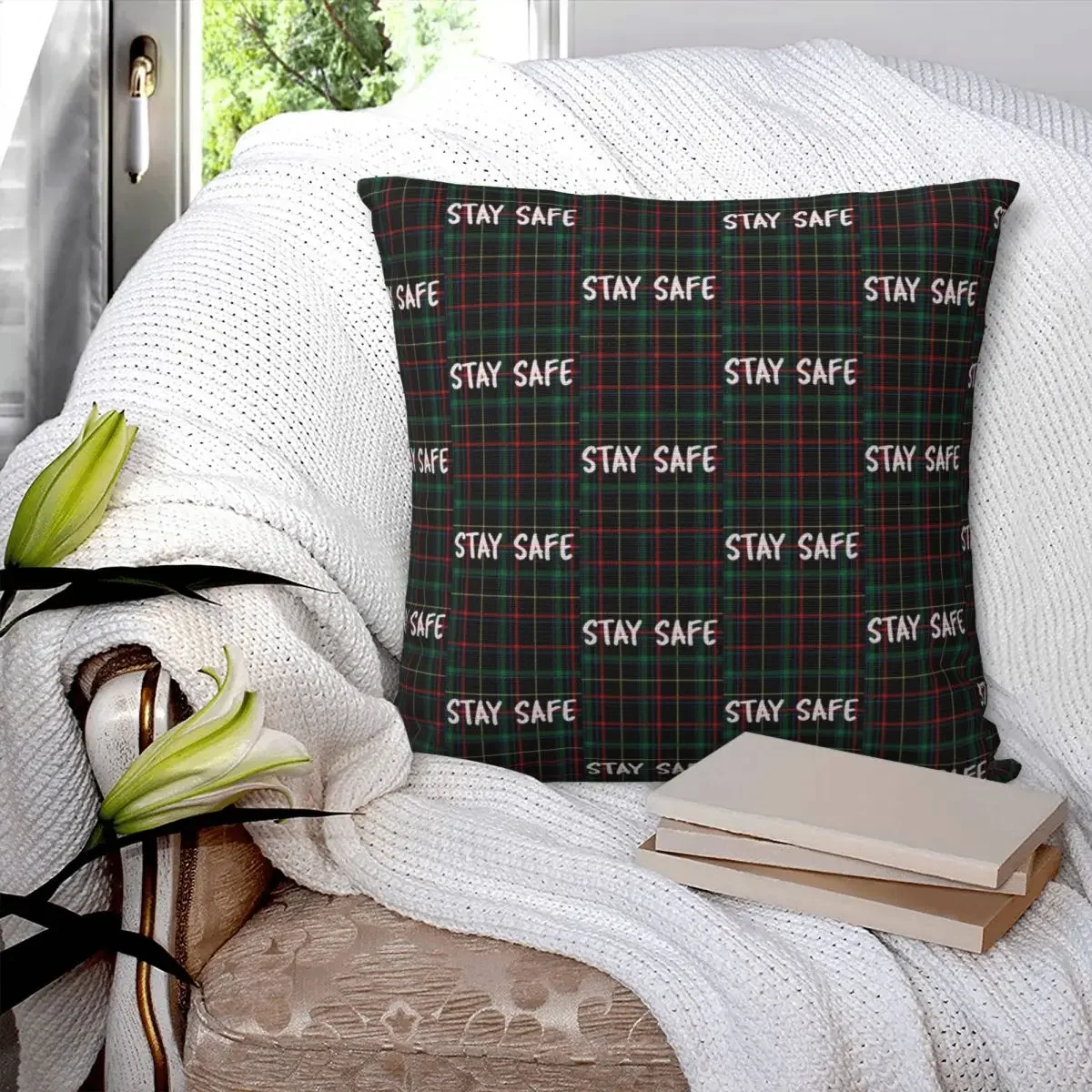 GTi Tartan Pillowcase Polyester Pillows Cover Cushion Comfort Throw Pillow Sofa Decorative Cushions Used for Bedroom Living Room