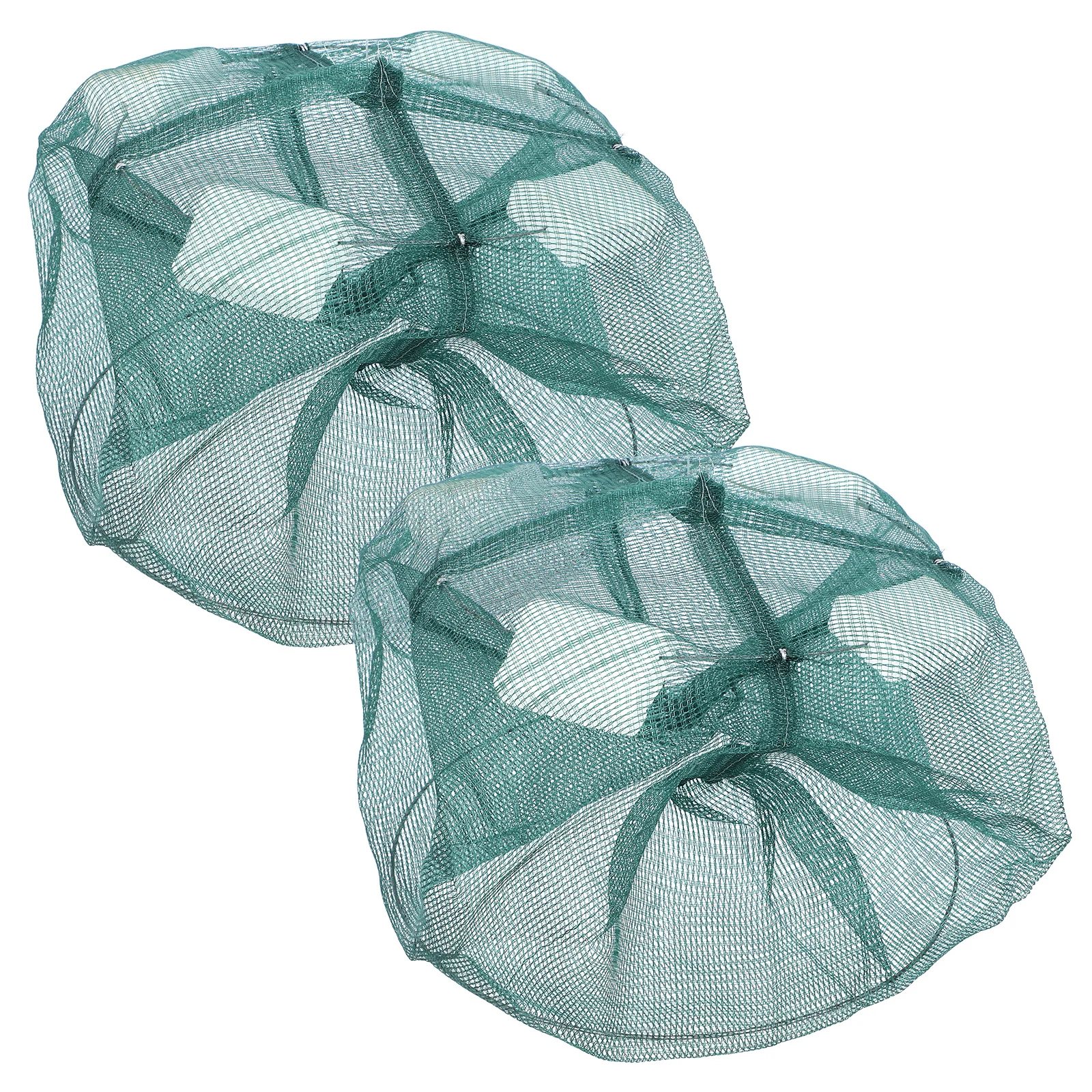 

2Pcs Portable Fishing Trap Cage Nylon Stainless Steel Durable Net Trap Eel Loach Shrimp Crawfish Crabs