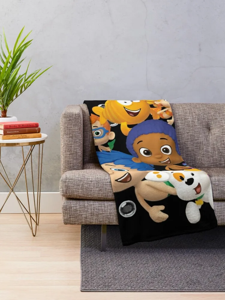 Gifts Idea For Bubble Guppies Sticker Christmas Throw Blanket blankets and blankets Cute Blanket Plaid Thin Blankets