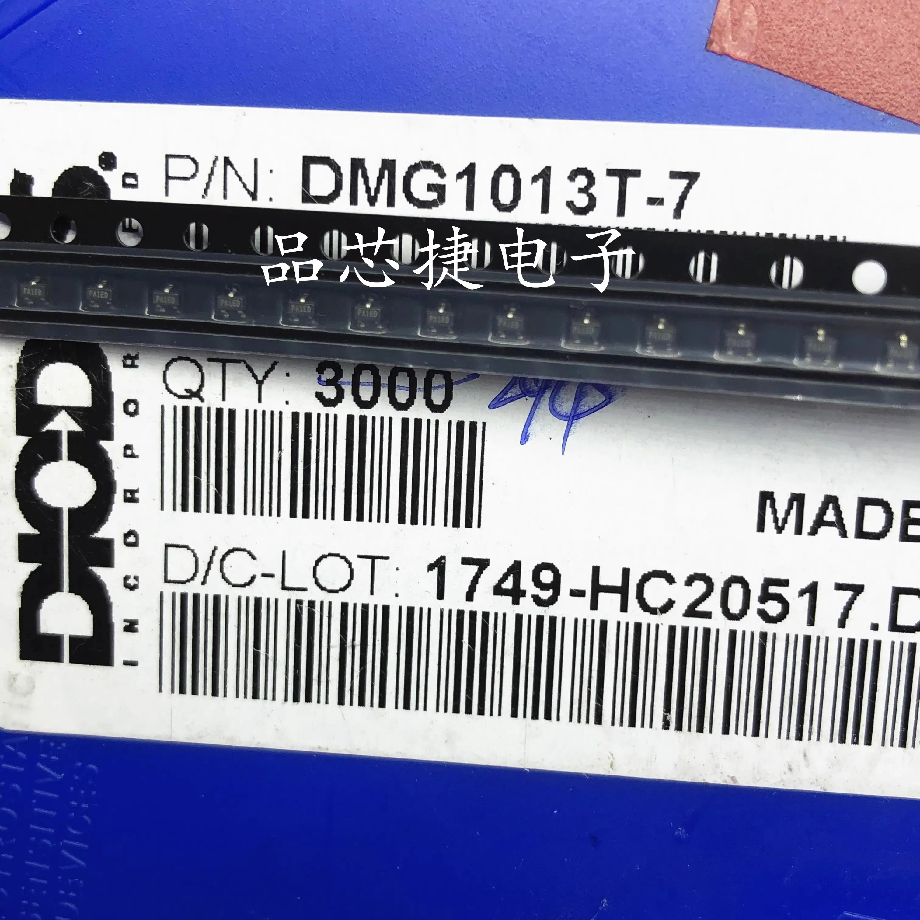 50pcs/Lot DMG1013T-7 Marking PA1 SOT-523 P-CHANNEL ENHANCEMENT MODE MOSFET