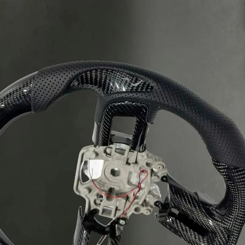With Black Carbon Fiber For Ford Mustang Steering Wheel 2015 2020 with LED Display Drop Shipping for Ford Mustang 2018 2016 view 3