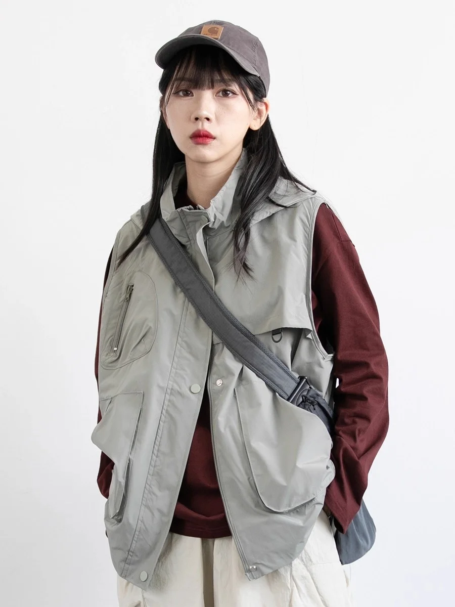 

Outdoor RB Mountain Series Fiing Jaet Men's Loose Fit Hooded Multi-ket Workwear Cam Versatile Upper Outerwear