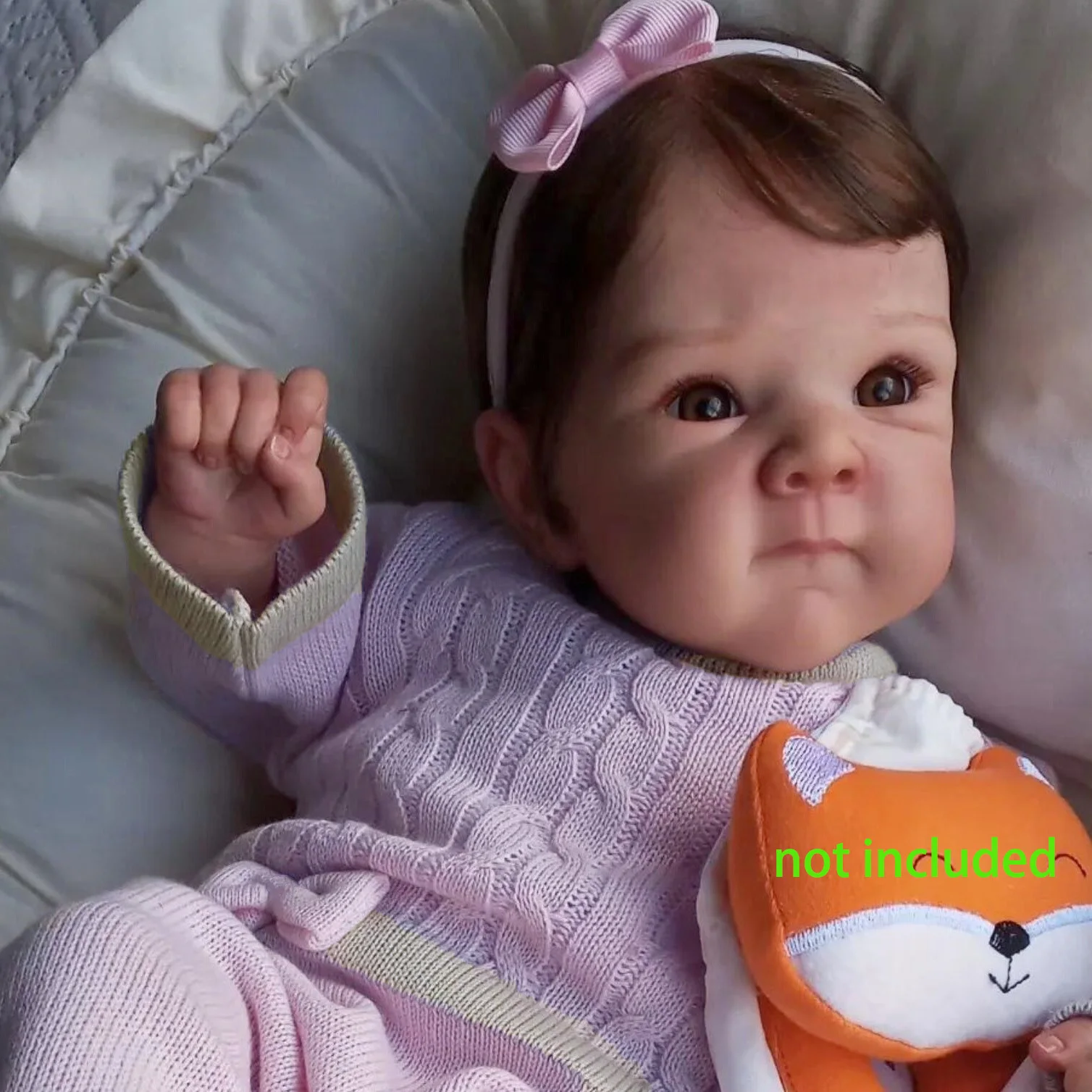 

BZDOLL 19 Inch Full Vinyl Body Reborn Baby Doll Toy For Girl Lovely Babies Doll Lifelike Handmade Birthday Gift