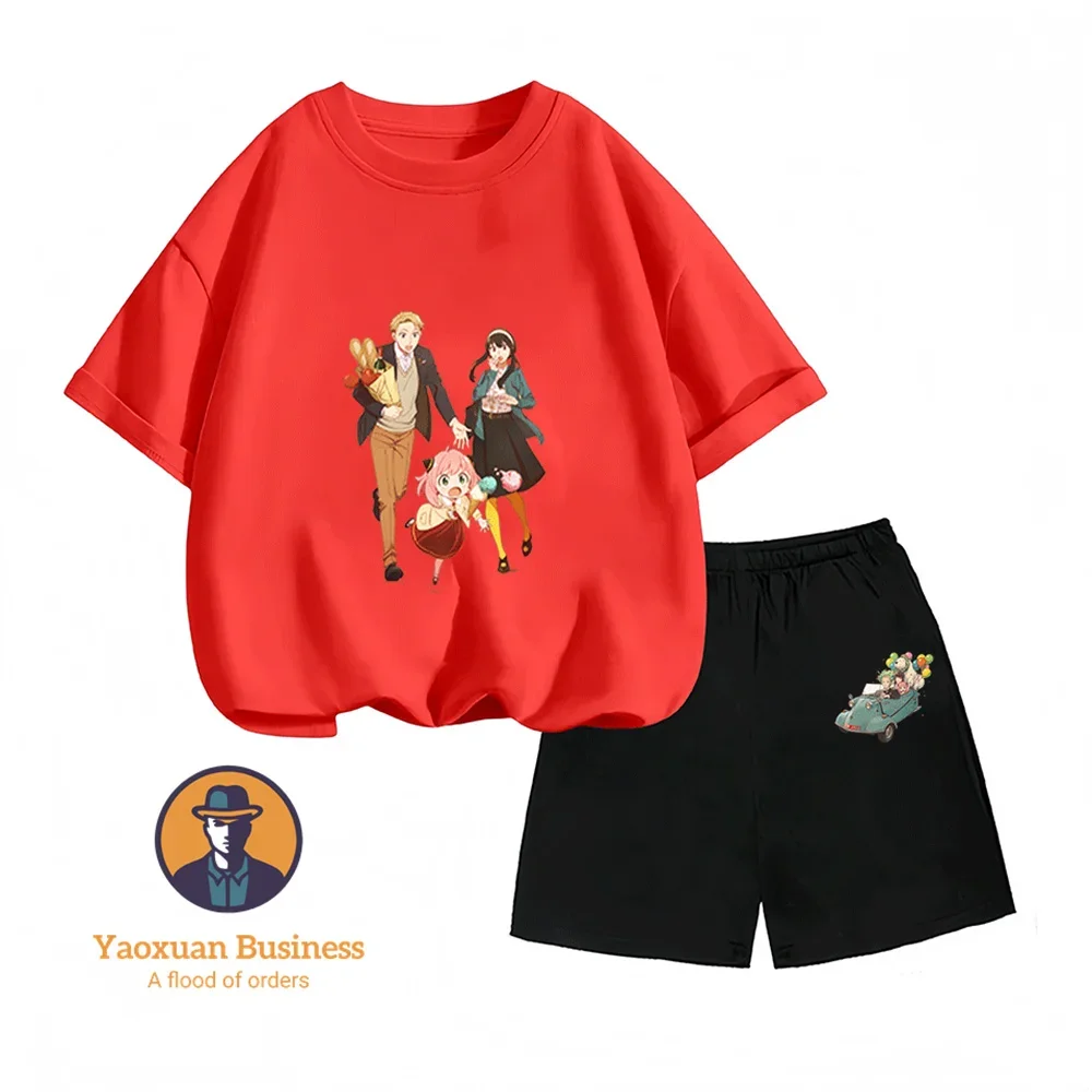 conjunto-de-algodao-estampado-spy×family-para-criancas-de-2-a-14-anos-moda-de-verao-grande-venda