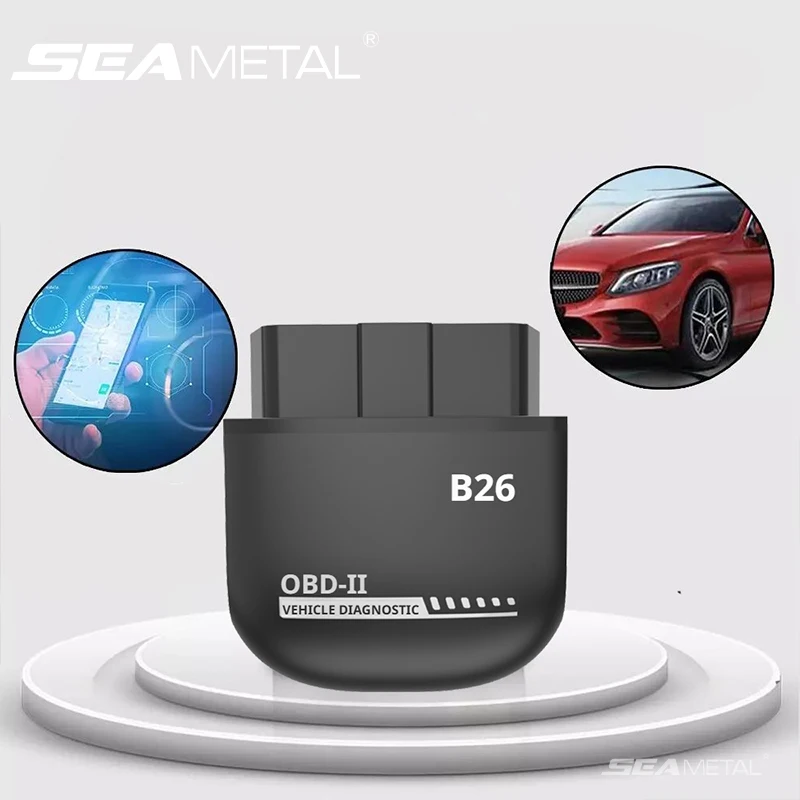 

SEAMETAL B26 OBD2 Scanner Bluetooth 5.1 Professional Car Diagnostic Tool Engine Fault Code Reader All OBD2 Vehicles Accessories