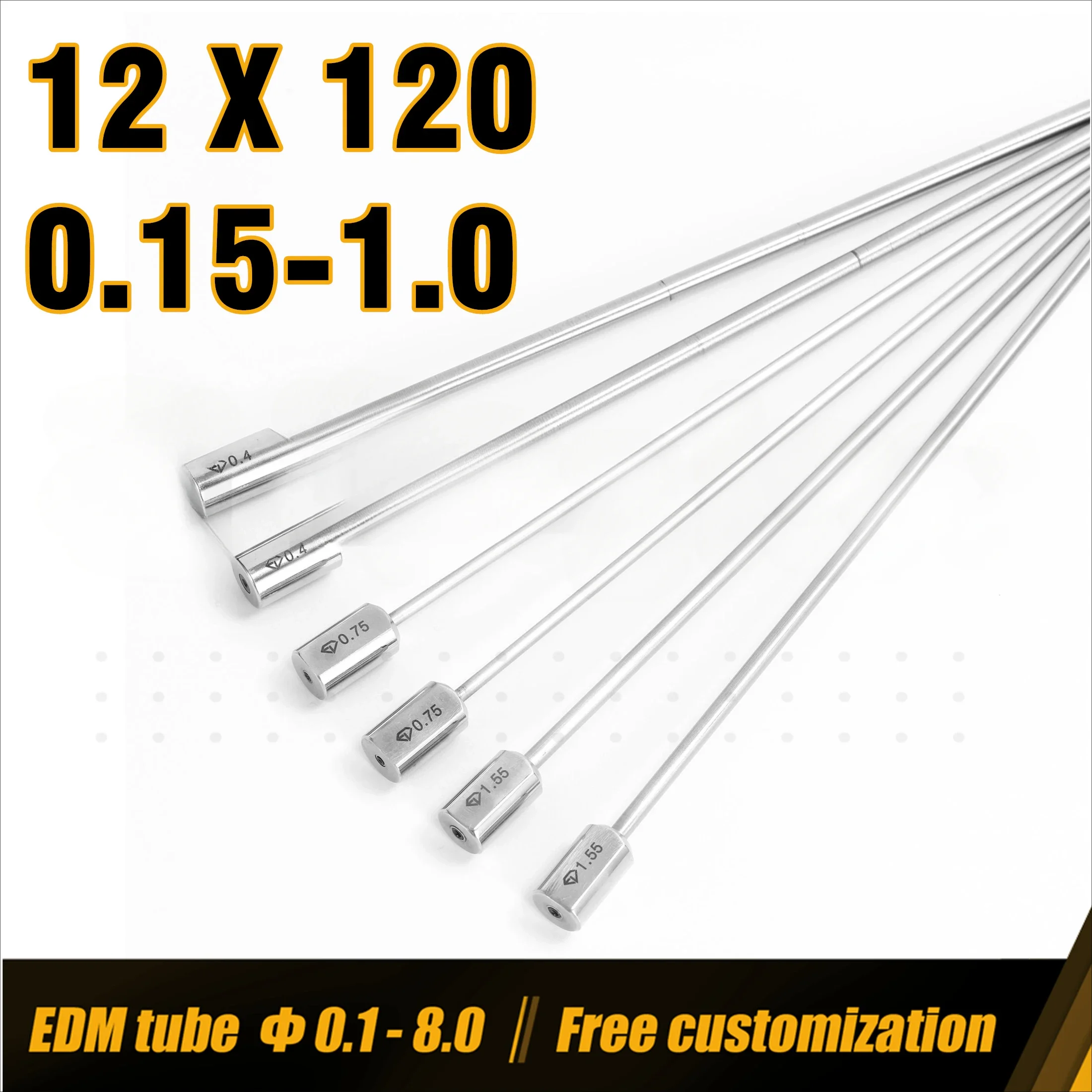 EDM Electrode Guide，12 x 120 Long Guide ，0.15-1.0 ， Ruby , EDM Tube , Drilling Parts Holder for EDM Small Hole