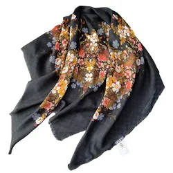 2024 Big Tassels Scarf Cashmere Winter Warm Shawls Women Wool Pashmina Poncho Designer Handmade Handerchief Cape 130CM 130CM