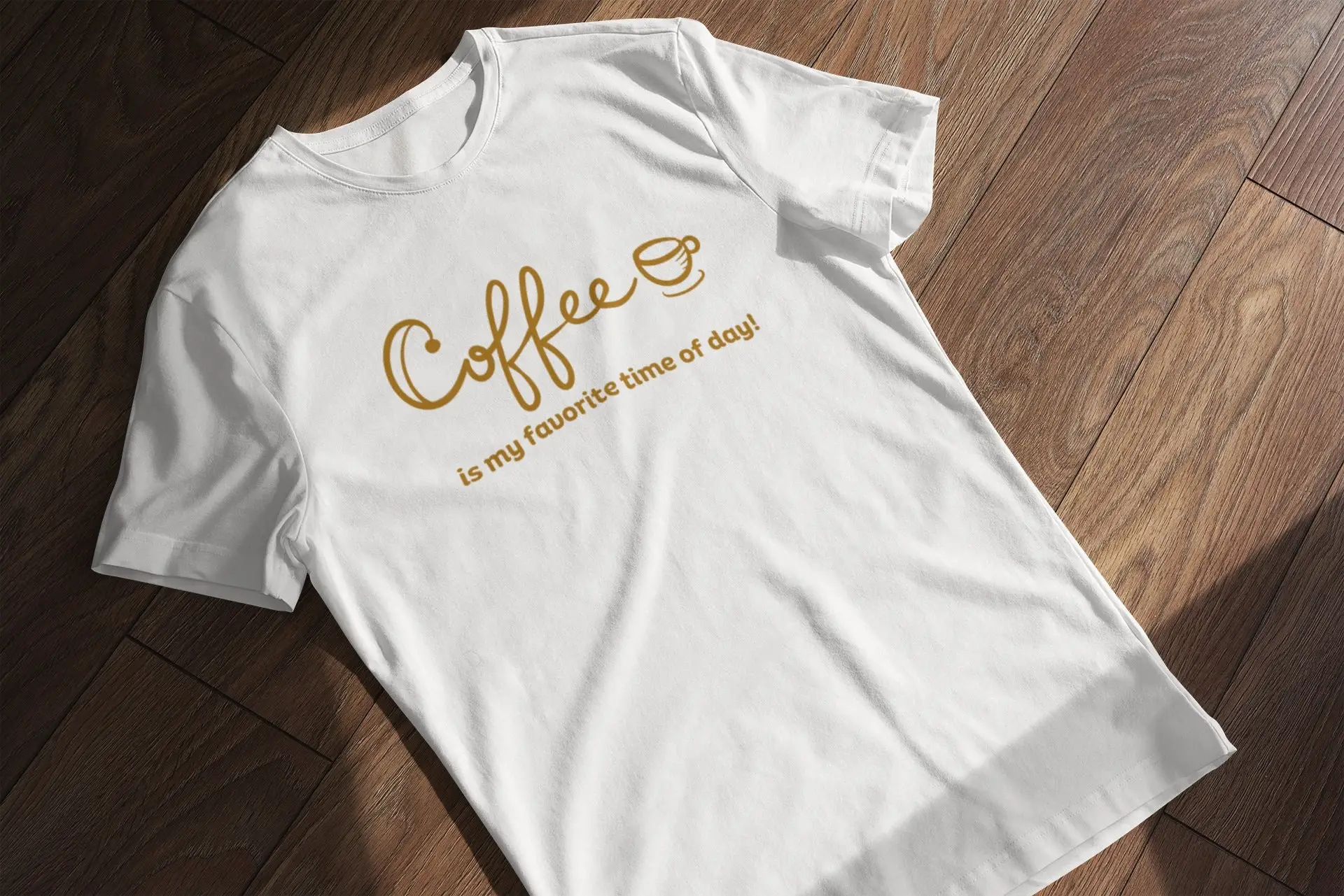 Coffee Is My Favorite Time Of Day T Shirt Lovers Teacher Cute Womens