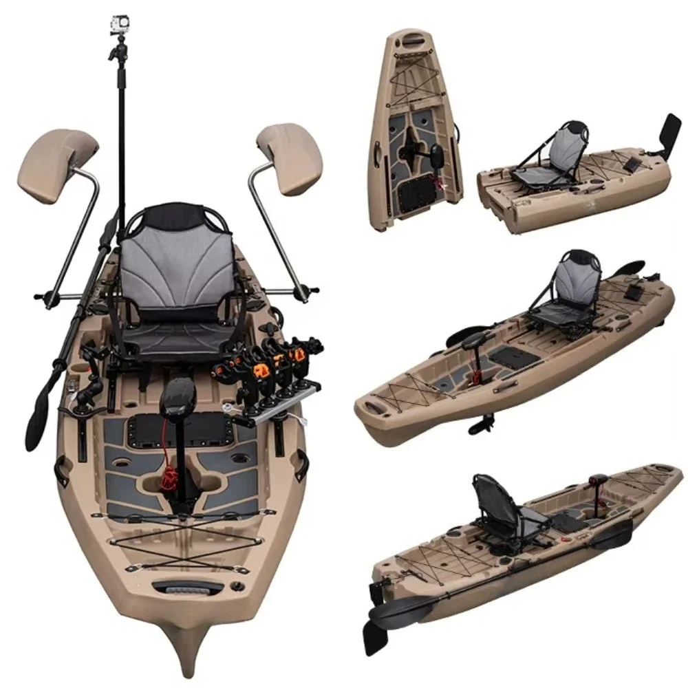9.5FT Fishing Pedal Kayak Lldpe Plastic 2 Section Detachable Kayak view 4