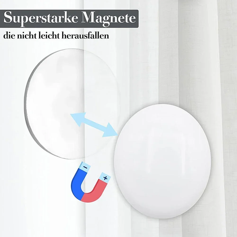 1/8 Pcs Magnetic Shower Curtain Weights Shower Curtain Liner Weights Waterproof Reusable Magnet Bathroom Curtain Clip