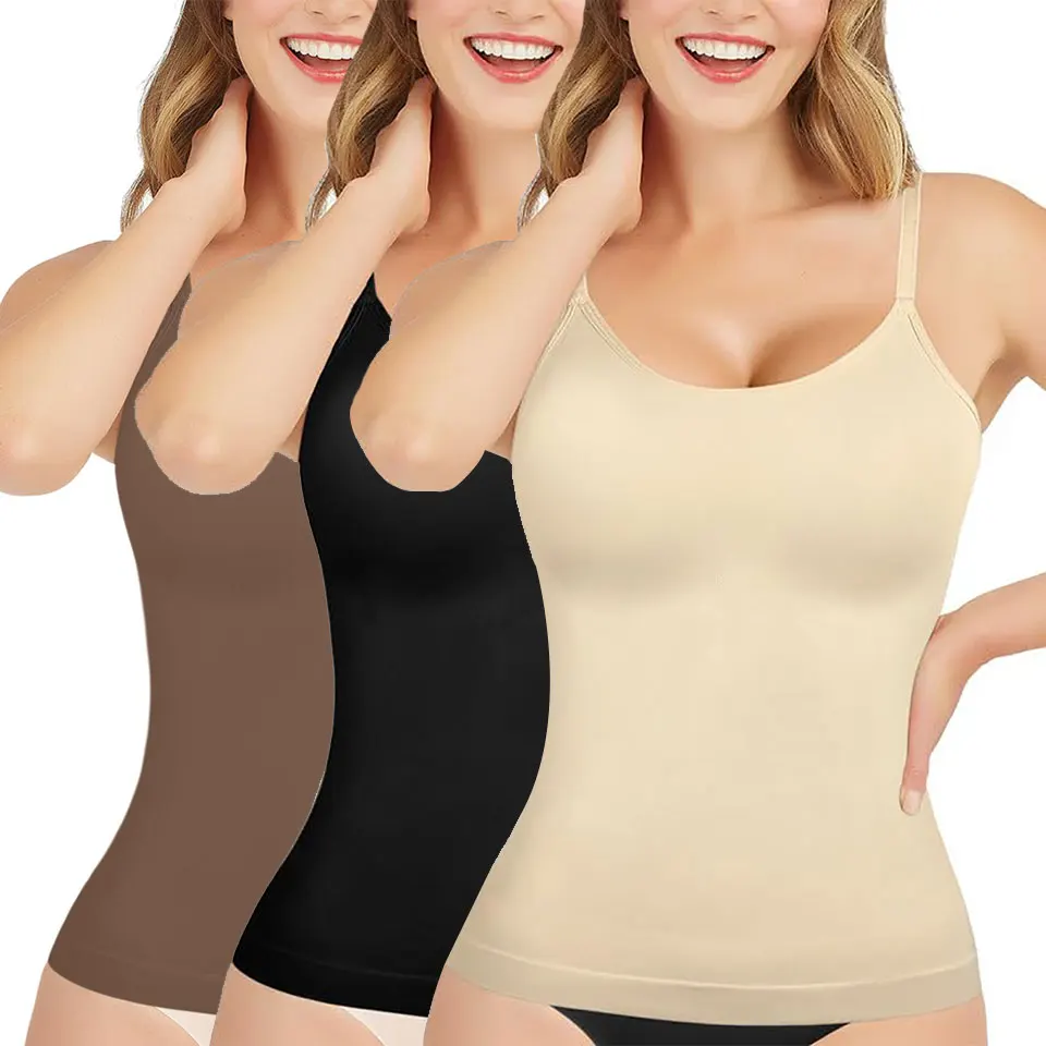 

Camisole for Women Tummy Control Seamless Cami Shapewear Scoop Neck Compression Tank Tops Slimming Body Shaper Shirts Underwear